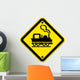 Railroad Level Crossing Sign Wall Mural
