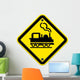 Railroad Level Crossing Sign Wall Mural