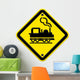 Railroad Level Crossing Sign Wall Mural