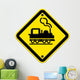 Railroad Level Crossing Sign Wall Mural