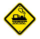 Railroad Level Crossing Sign Wall Mural