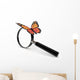 Butterfly with Magnifying Glass Wall Decal