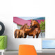 Mare and Foal Standing Wall Mural