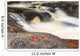 Red maple leaves on rock at Stubb's Falls Wall Mural