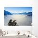 Smog in Aosta Valley and Mont Blanc Wall Mural