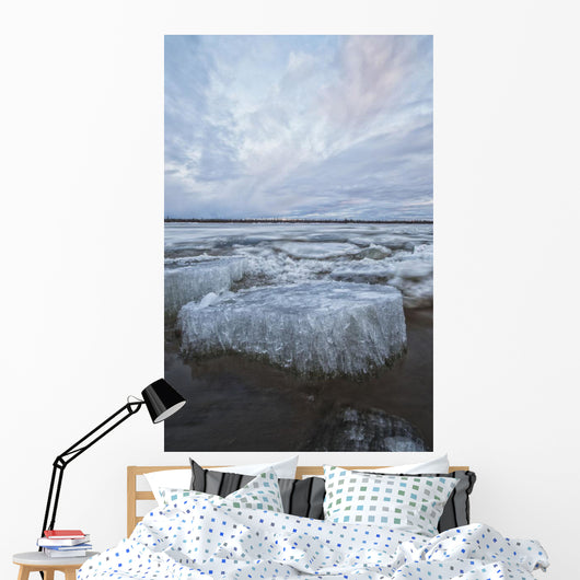 Long exposure of the ice flowing Wall Mural