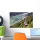 View of the Mount Roberts Tramway above Juneau and cruise ships Wall Mural