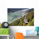 View of the Mount Roberts Tramway above Juneau and cruise ships Wall Mural