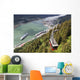 View of the Mount Roberts Tramway above Juneau and cruise ships Wall Mural