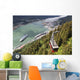 View of the Mount Roberts Tramway above Juneau and cruise ships Wall Mural