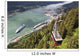 View of the Mount Roberts Tramway above Juneau and cruise ships Wall Mural