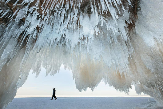 Ice caves on Lake Superior, near Bayfield Wall Mural