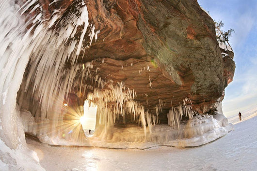 Ice caves on Lake Superior, near Bayfield Wall Mural