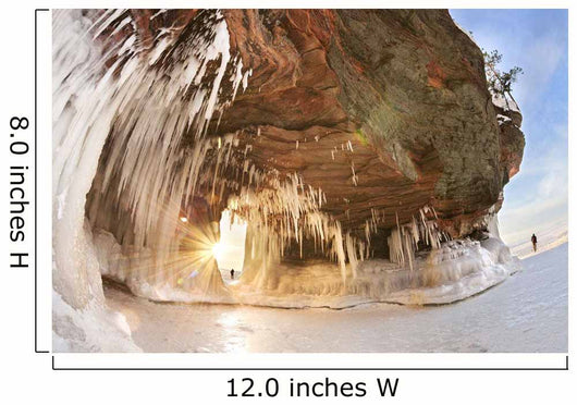 Ice caves on Lake Superior, near Bayfield Wall Mural
