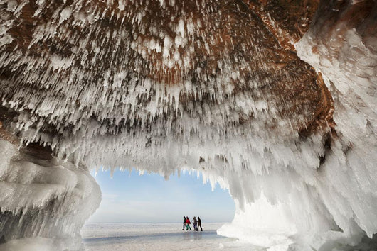 Ice caves on Lake Superior, near Bayfield Wall Mural