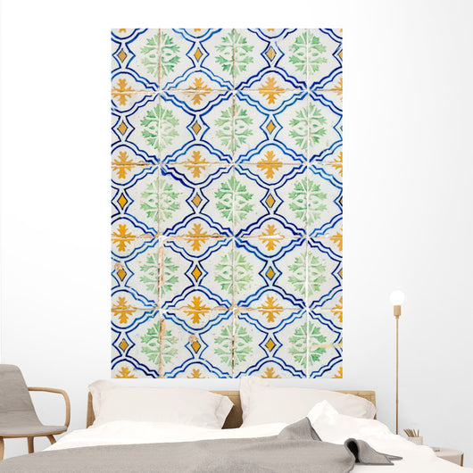 Traditional Portuguese glazed tiles Wall Mural