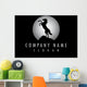 horse moon design black background Wall Decal