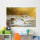 Brown bears gathered at Brooks Falls to fish for salmon Wall Mural