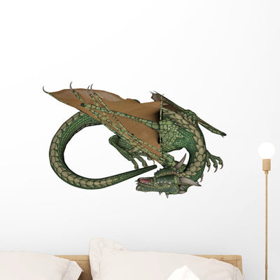 Sleepinging Dragon shown on a wall