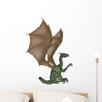Sitting Dragon shown on a wall