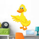 Cute Duck Cartoon Waving Wall Decal