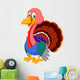 Cute turkey cartoon Wall Decal