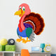 Cute turkey cartoon Wall Decal