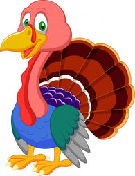 Cute turkey cartoon Wall Decal
