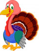 Cute turkey cartoon Wall Decal