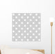 Gray and White Polka Dot and Stripes Fabric Background Wall Mural