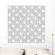 Gray and White Polka Dot and Stripes Fabric Background Wall Mural