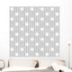 Gray and White Polka Dot and Stripes Fabric Background Wall Mural