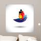 Concept vector graphic- hands protecting family of parents & chi Wall Decal