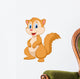 Cute Squirrel Cartoon Wall Decal