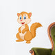 Cute squirrel cartoon Wall Decal