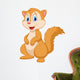Cute squirrel cartoon Wall Decal