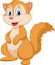 Cute squirrel cartoon Wall Decal