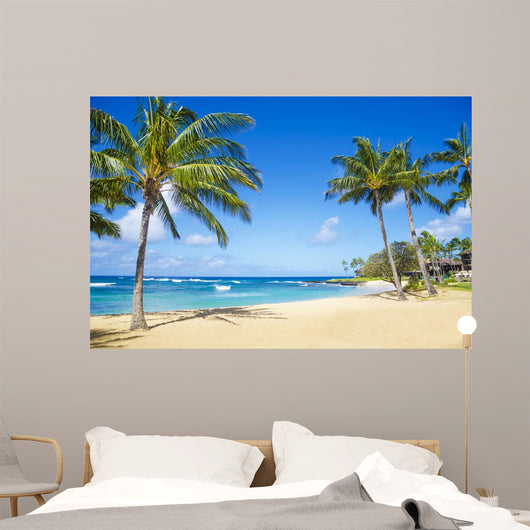 Palm Trees on the Sandy Beach Wall Mural