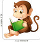A Monkey Sitting While Reading a Book Wall Decal