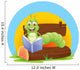 A worm reading a book Wall Decal