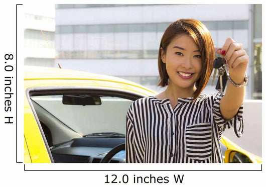 Lady with car keys Wall Mural
