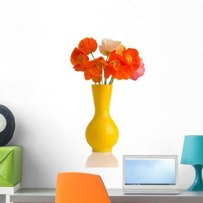 Poppy Wall Decal shown on a wall