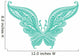 Turquoise Butterfly Wall Decal