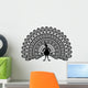 Illustration of a beautiful peacock Wall Decal