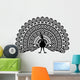 Illustration of a beautiful peacock Wall Decal