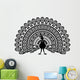 Illustration of a beautiful peacock Wall Decal