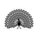 Illustration of a beautiful peacock Wall Decal
