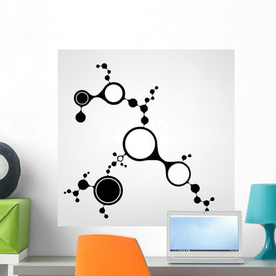 Dna Molecule Structure shown on a wall