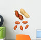 Roasted peanuts isolated on white Wall Decal