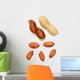 Roasted peanuts isolated on white Wall Decal